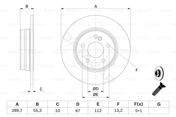 Тормозные диски BOSCH 0986478626