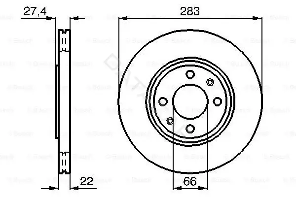 Тормозные диски BOSCH 0986478834