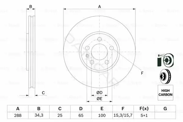 Тормозные диски BOSCH 0986478867