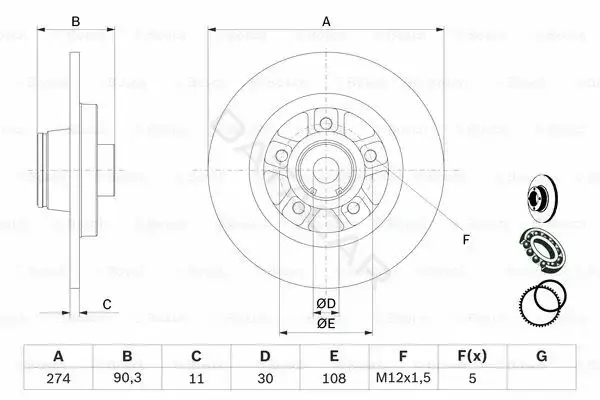 Тормозные диски BOSCH 0986479015