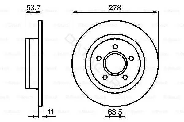 Тормозные диски BOSCH 0986479070