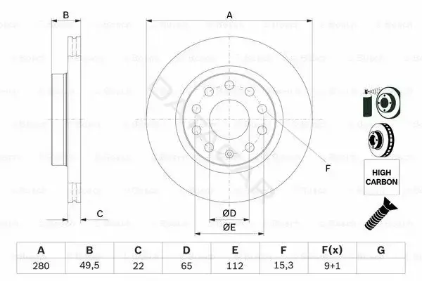 Тормозные диски BOSCH 0986479098