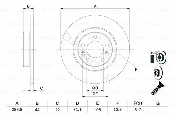 Тормозные диски BOSCH 0986479130