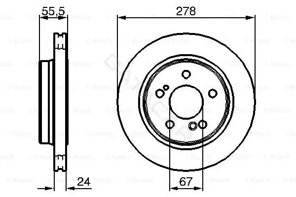 Тормозные диски BOSCH 0986479133