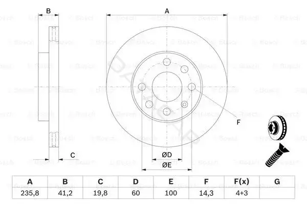 Тормозные диски BOSCH 0986479190