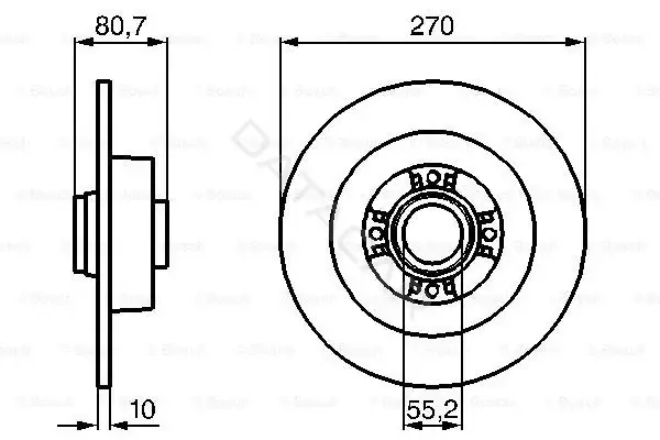 Тормозные диски BOSCH 0986479196