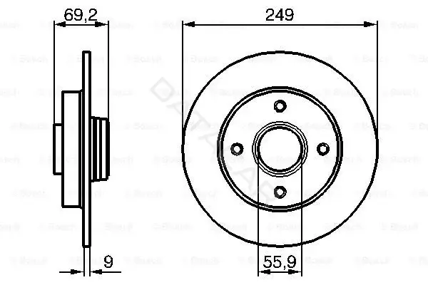 Тормозные диски BOSCH 0986479255