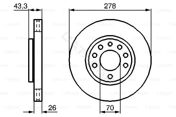 Тормозные диски BOSCH 0986479262