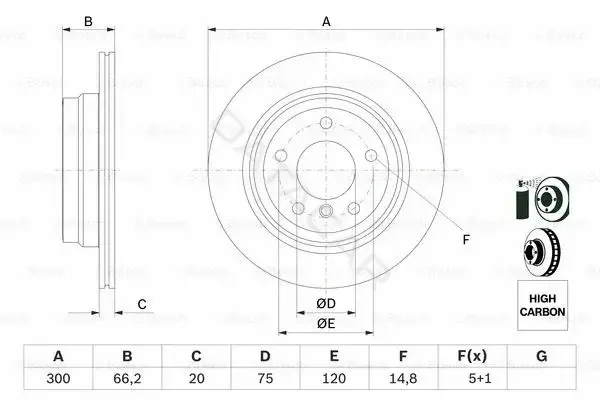 Тормозные диски BOSCH 0986479263