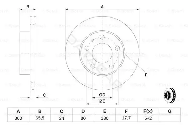 Тормозные диски BOSCH 0986479314