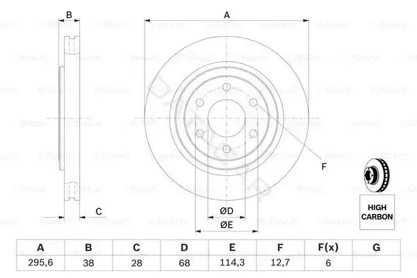 Тормозные диски BOSCH 0986479356