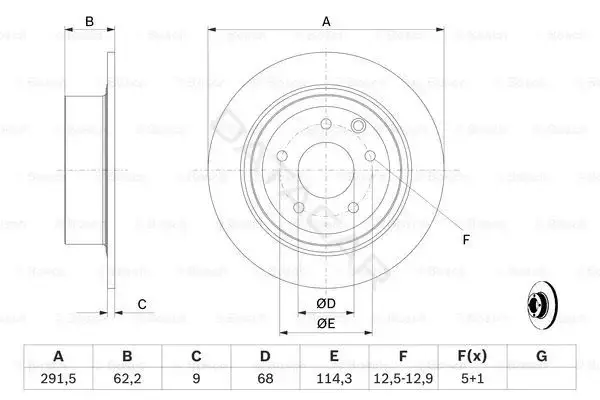 Тормозные диски BOSCH 0986479362