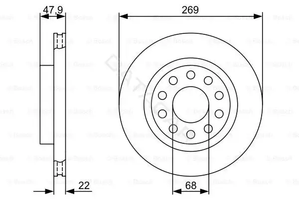 Тормозные диски BOSCH 0986479366