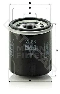 Масляный фильтр MANN W68