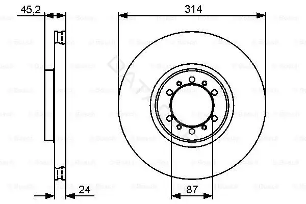 Тормозные диски BOSCH 0986479469