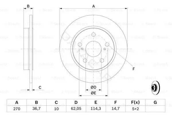 Тормозные диски BOSCH 0986479519