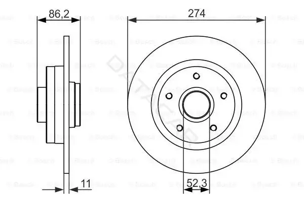 Тормозные диски BOSCH 0986479682