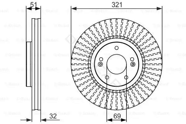 Тормозные диски BOSCH 0986479692