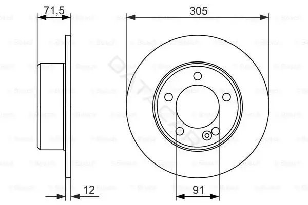 Тормозные диски BOSCH 0986479714