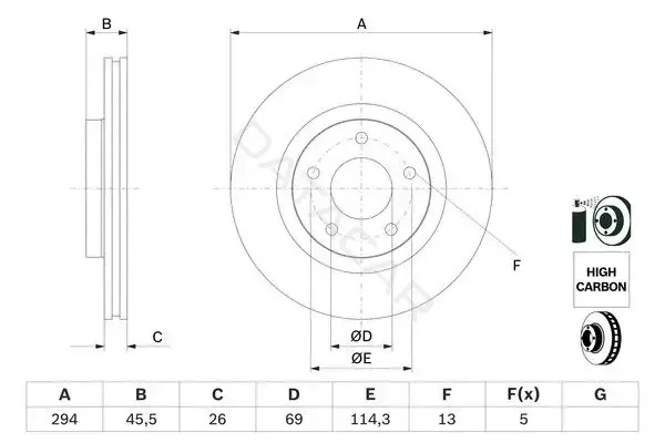 Тормозные диски BOSCH 0986479745