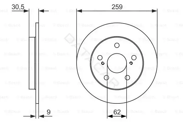 Тормозные диски BOSCH 0986479765