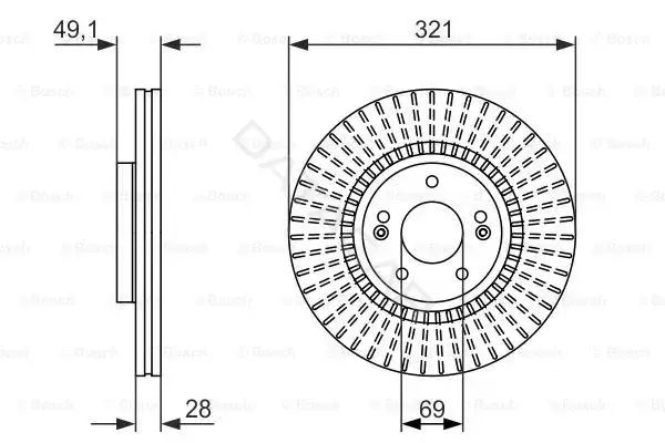 Тормозные диски BOSCH 0986479786