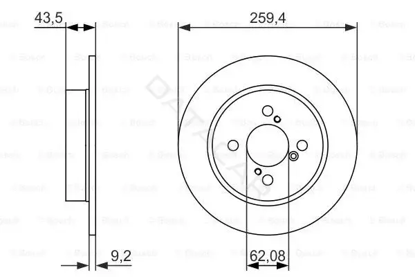 Тормозные диски BOSCH 0986479792