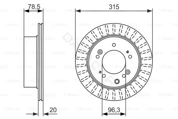 Тормозные диски BOSCH 0986479793