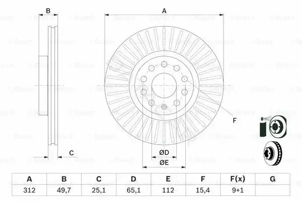 Тормозные диски BOSCH 0986479932
