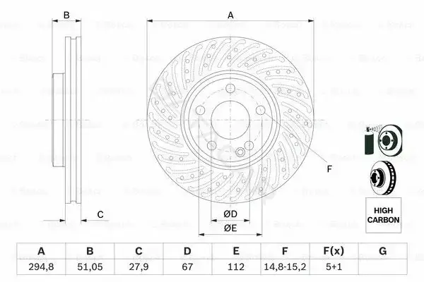 Тормозные диски BOSCH 0986479A02