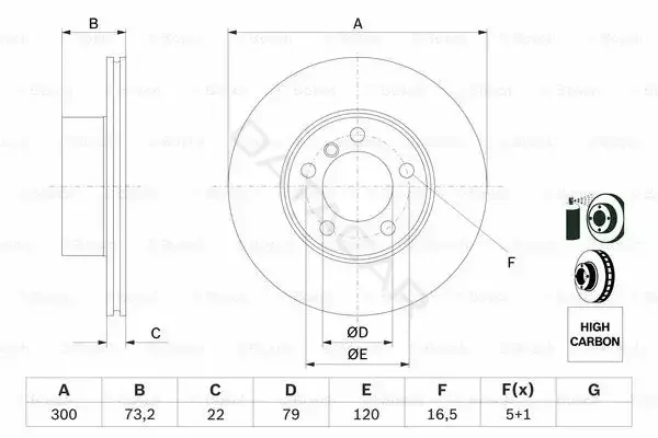 Тормозные диски BOSCH 0986479A18