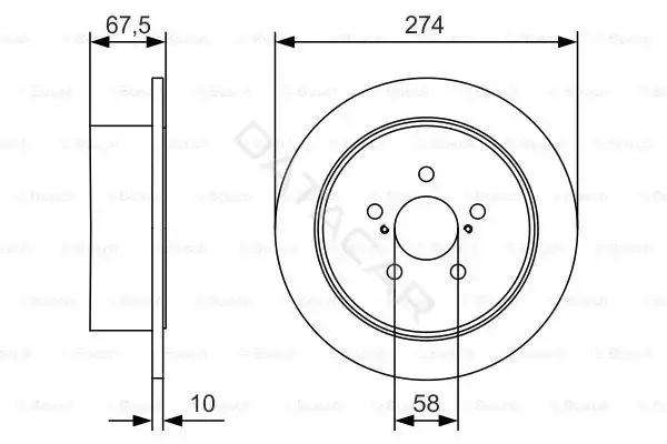 Тормозные диски BOSCH 0986479A82