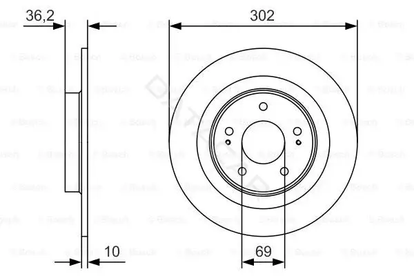 Тормозные диски BOSCH 0986479B04