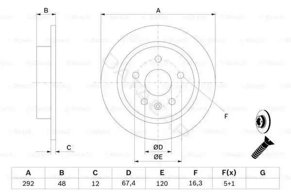 Тормозные диски BOSCH 0986479C73
