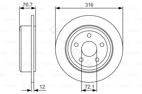 Тормозные диски BOSCH 0986479R08
