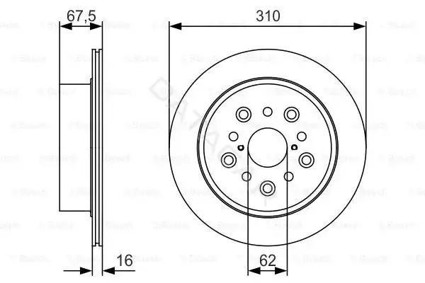 Тормозные диски BOSCH 0986479R25