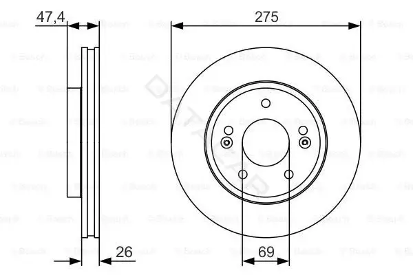 Тормозные диски BOSCH 0986479R26