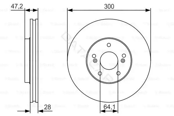 Тормозные диски BOSCH 0986479R47