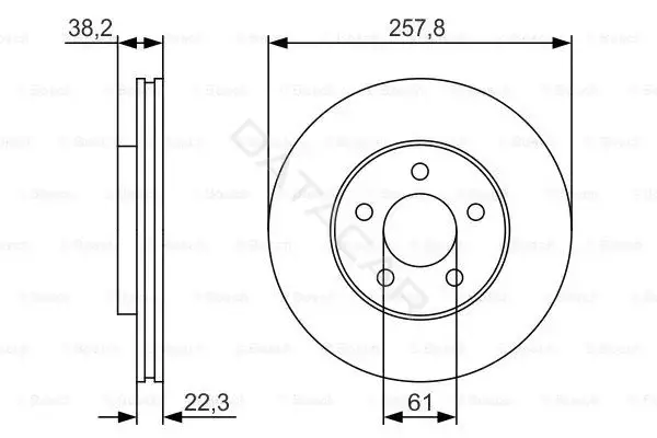Тормозные диски BOSCH 0986479R56