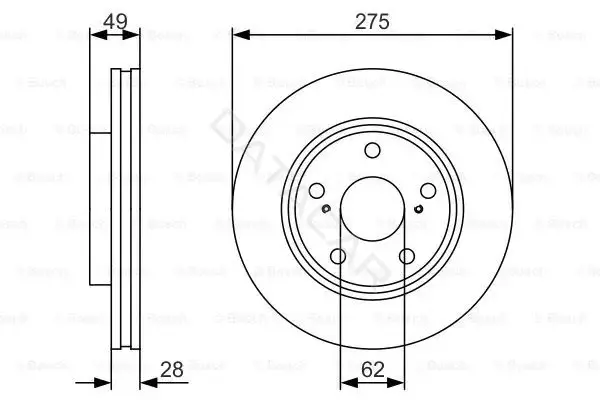 Тормозные диски BOSCH 0986479R58