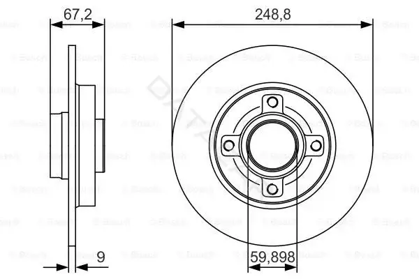 Тормозные диски BOSCH 0986479S42