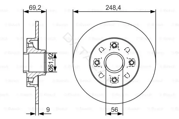 Тормозные диски BOSCH 0986479S43