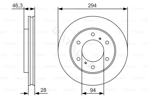Тормозные диски BOSCH 0986479S63