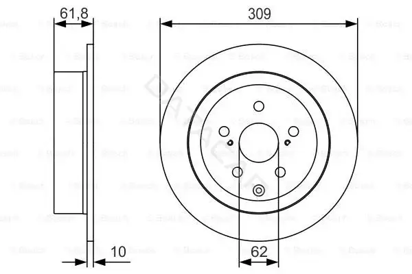 Тормозные диски BOSCH 0986479T04