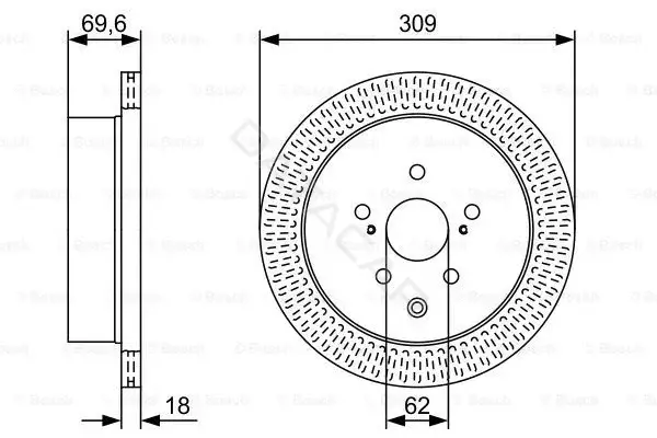 Тормозные диски BOSCH 0986479T57