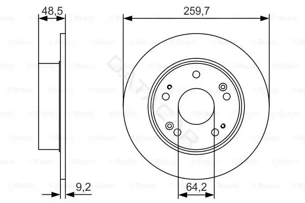 Тормозные диски BOSCH 0986479T81