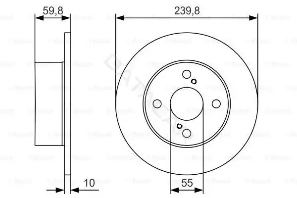 Тормозные диски BOSCH 0986479T96