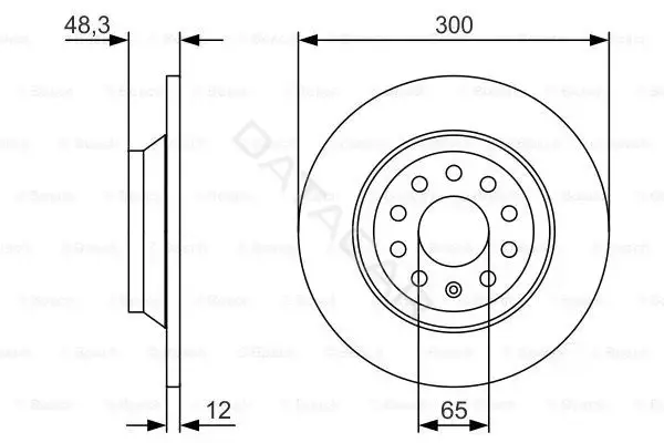 Тормозные диски BOSCH 0986479V01