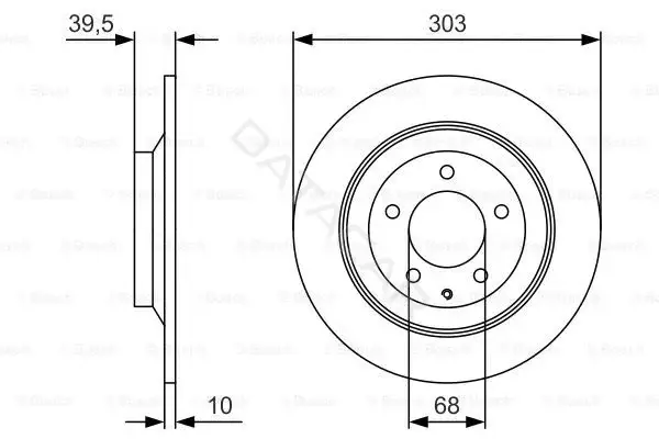 Тормозные диски BOSCH 0986479V04