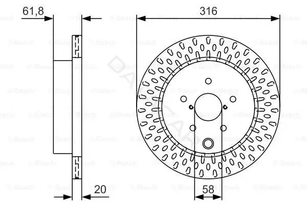 Тормозные диски BOSCH 0986479V05